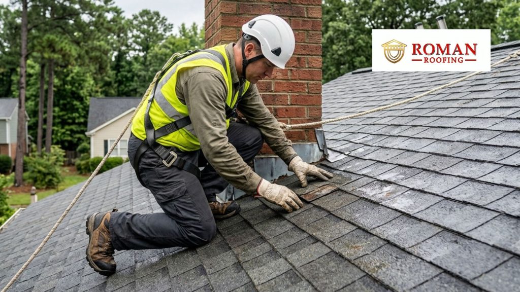 what causes a roof leak after heavy rain in garner nc